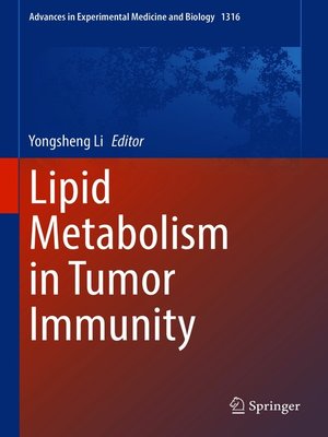 cover image of Lipid Metabolism in Tumor Immunity